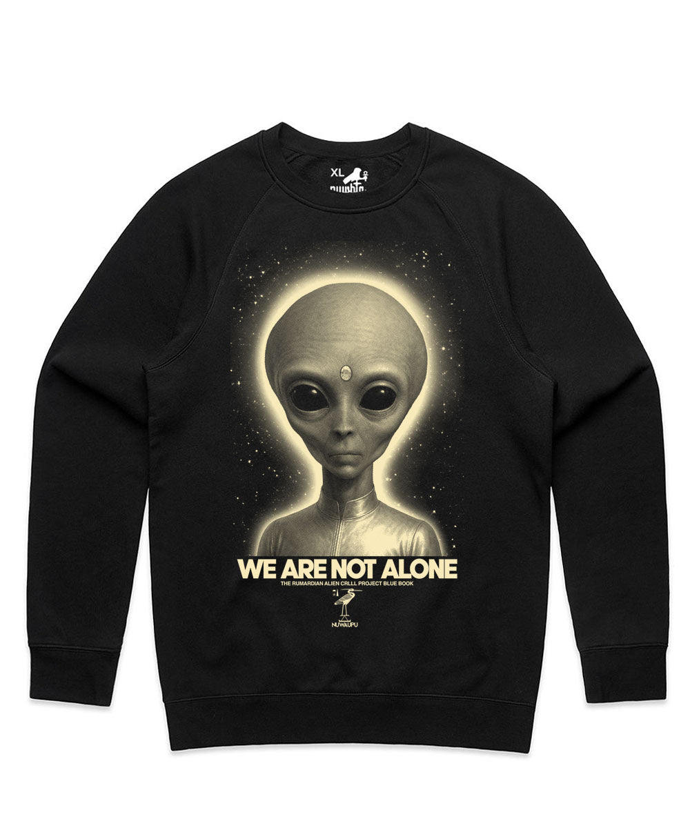 WE ARE NOT ALONE SWEATSHIRT BLACK