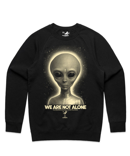 WE ARE NOT ALONE SWEATSHIRT BLACK